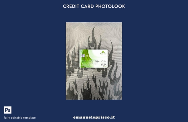 modello frontale photolook con carta elettronica per visto bancario delle region